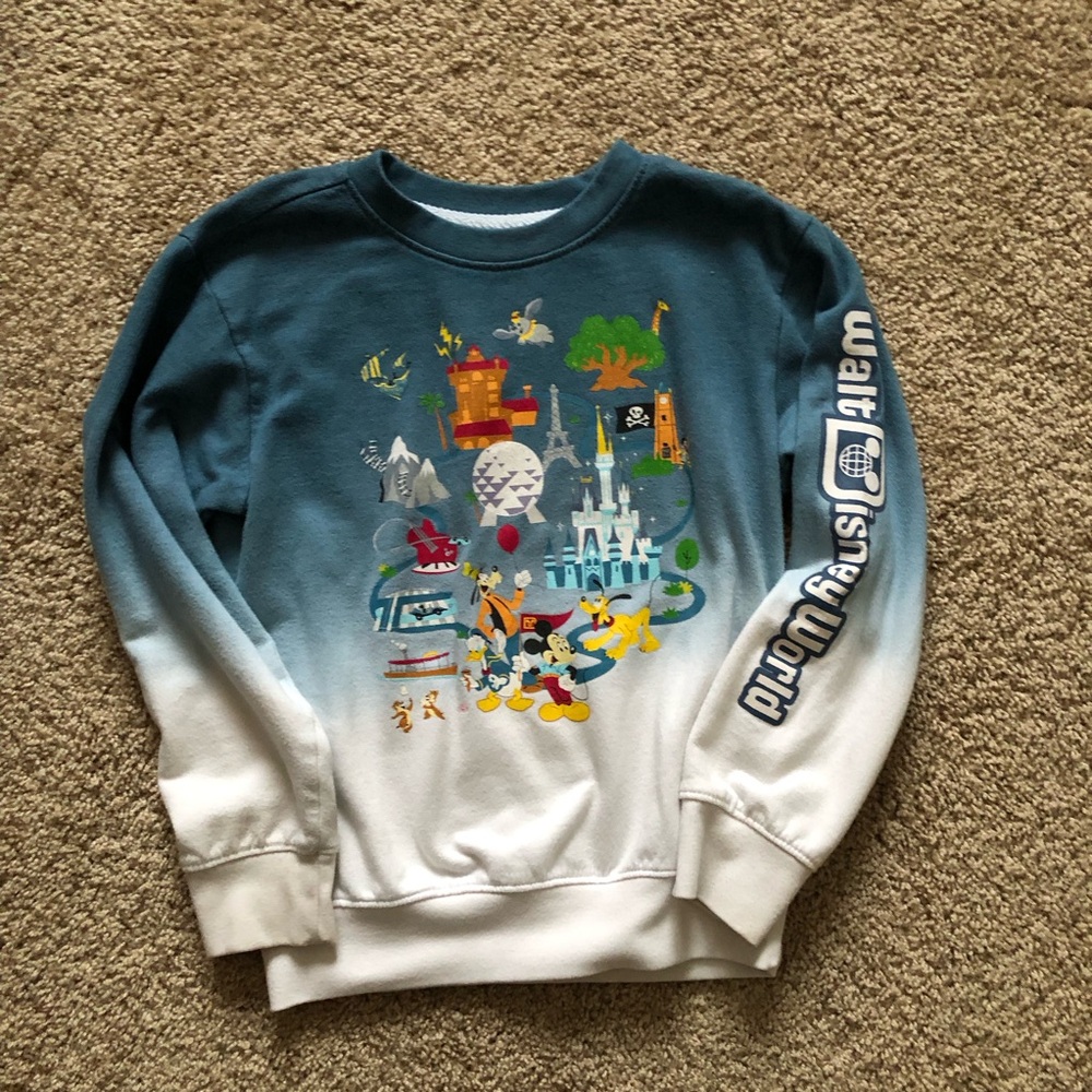 Walt Disney World Youth Pullover sweatshirt xs 4-5? Unisex ombré official
